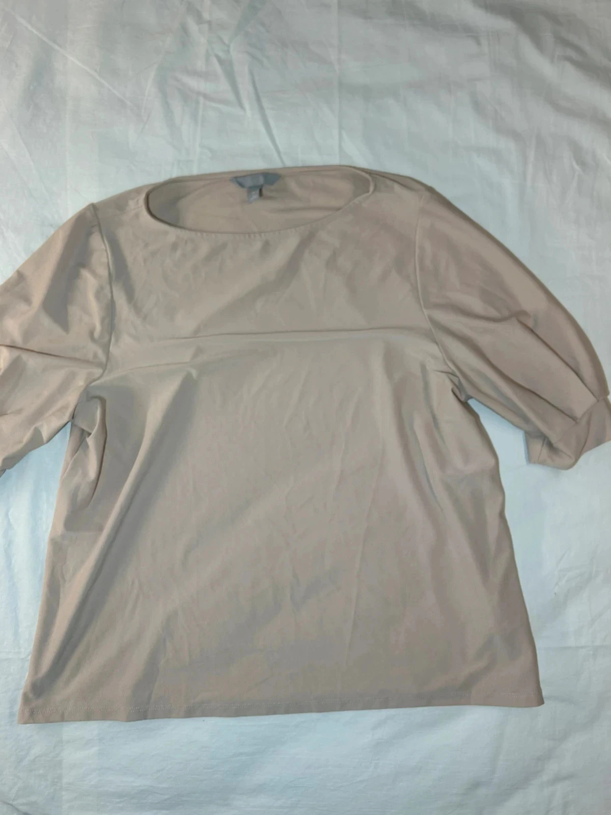 Blouse à manches courtes beige vintage h&m